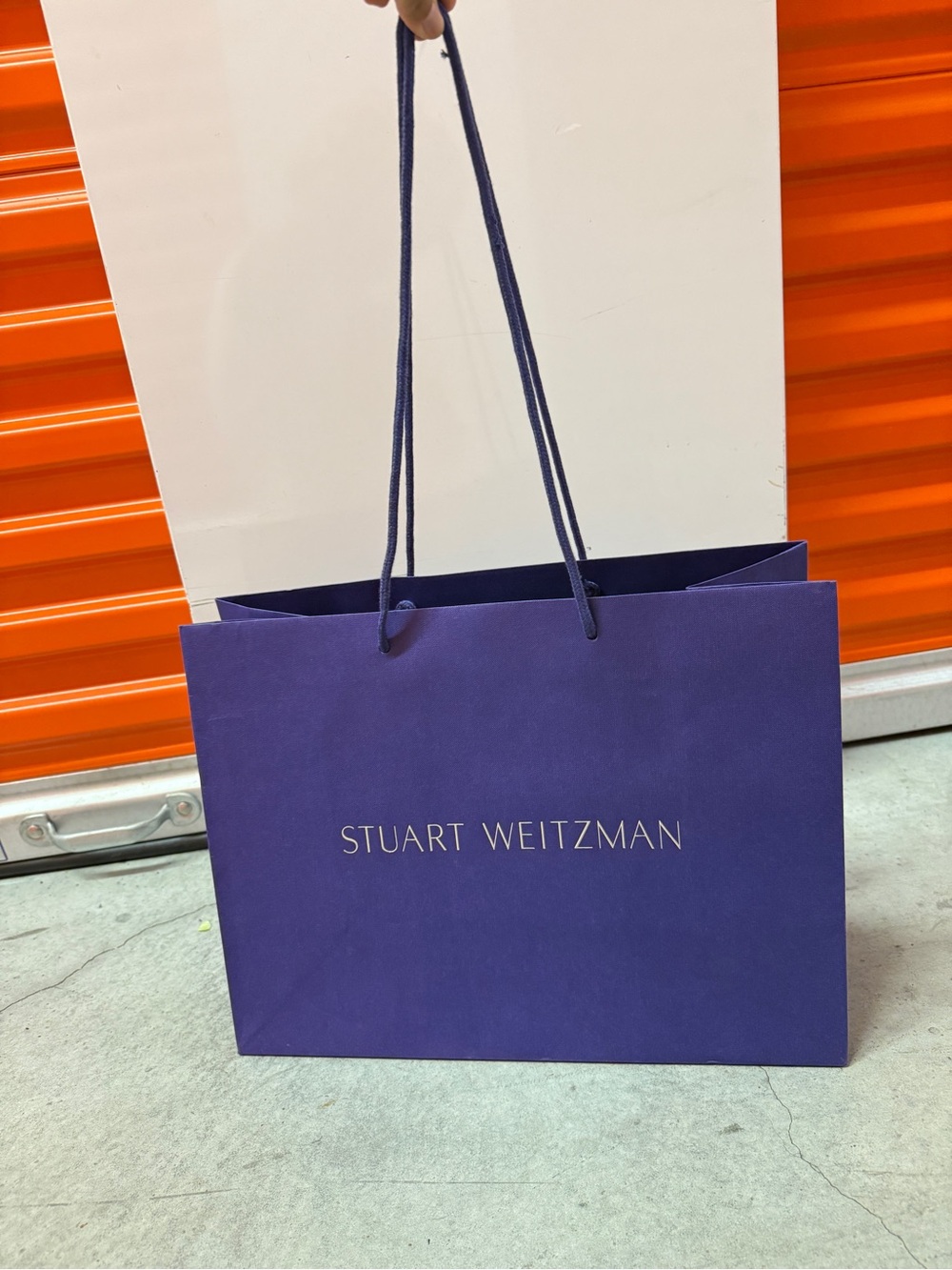 Stuart Weitzman Large Designer Shopping Bag – Purple Gift Bag